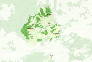 Carte du Parc naturel de la Vallée de l'Attert (afficher en grand)